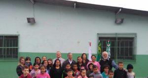 Hora Cívica na Escola Municipal “Herculano do Vale” em Joaquim Murtinho