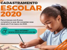 Atenção: AMANHÃ, dia 12/07/19, será o ÚLTIMO DIA para realização do Cadastramento Escolar