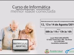 Matrículas para o curso de Informática “Melhor Idade Conectada