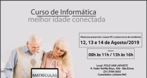 Matrículas para o curso de Informática “Melhor Idade Conectada