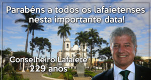 Prefeito Mário Marcus parabeniza Conselheiro Lafaiete em comemoração aos 229 anos