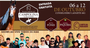 De portões abertos à população, Lafaiete recebe evento Nacional do Cavalo Campolina