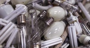 Coleta de lâmpadas fluorescentes