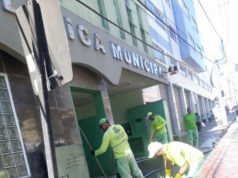 Limpeza e desinfecção de locais públicos estão sendo realizadas diariamente em Lafaiete