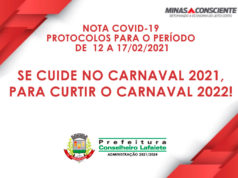 NOTA COVID-19 – PROTOCOLOS PARA O PERÍODO DE 12 A 17/02/2021