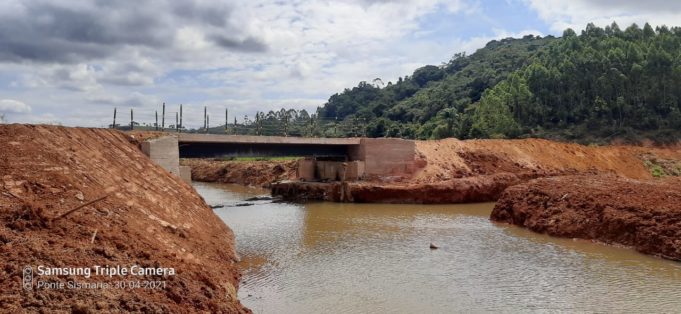 Concluída a obra da ponte do Sismaria, na região dos Almeidas