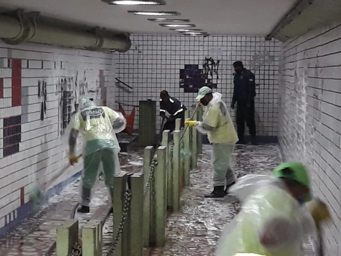 Prefeitura realiza limpeza e desinfecção de locais públicos como forma de prevenção a disseminação do Coronavírus