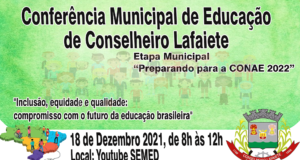 Etapa municipal da Conferência Estadual de Educação acontece neste sábado em formato virtual