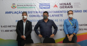 Lafaiete receberá investimentos de mais de 10 milhões da Copasa. A ordem de serviço foi assinada com a presença do Vice governador do Estado