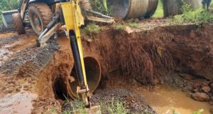 Com a estiagem prefeitura inicia serviços de manutenção e reparos em vias e estradas rurais