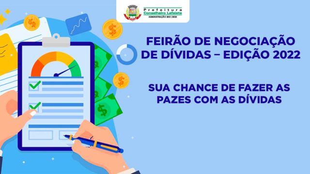 O Procon de Conselheiro Lafaiete realizará entre os dias 16 de novembro a 01 de dezembro, mais uma edição do Feirão de Negociação de Dívidas