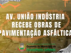 Av. União Indústria recebe obras de pavimentação asfáltica