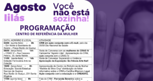 Programação Agosto Lilás