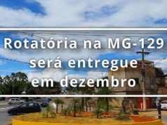 Rotatória na MG-129 será entregue em dezembro