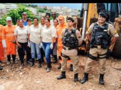 Prefeitura de Lafaiete realiza multirão de limpeza no bairro São João.