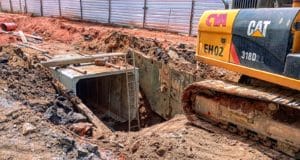 Avança a primeira etapa de construção da galeria de águas pluviais no centro de Lafaiete.
