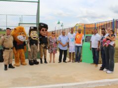 Prefeitura de Lafaiete inaugura quadra do bairro Bela Vista.