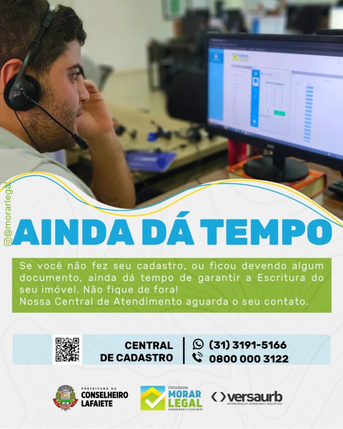 A REURB segue avançando em Conselheiro Lafaiete.