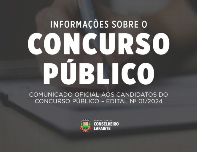 Informações sobre o Concurso Público – Edital 01/2024