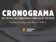 Cronograma do Edital do Concurso Público nº 01/2024