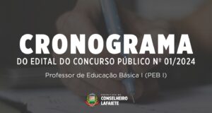Cronograma do Edital do Concurso Público nº 01/2024