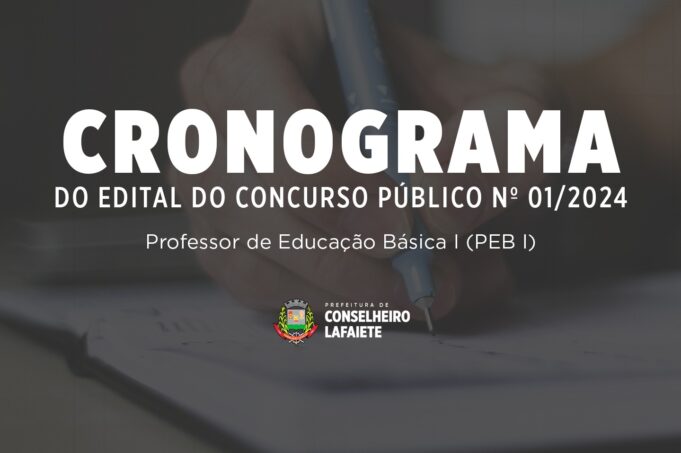 Cronograma do Edital do Concurso Público nº 01/2024