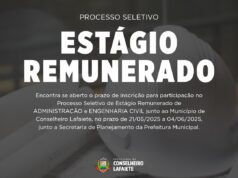Inscrições para Processo Seletivo de Estágio Remunerado