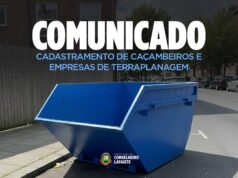 COMUNICADO IMPORTANTE – CADASTRAMENTO DE CAÇAMBEIROS E EMPRESAS DE TERRAPLANAGEM