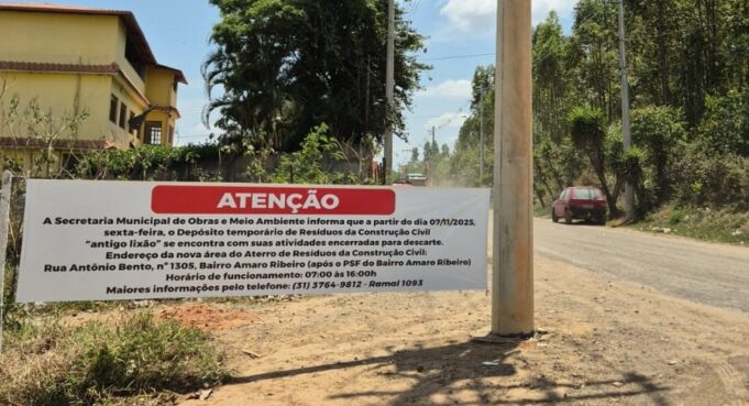 Lafaiete inicia operação de novo aterro para resíduos da construção civil